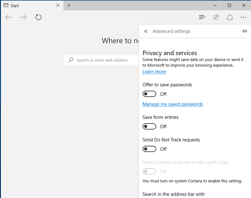 Managing Microsoft Edge For Passwords And Auto Fills In Windows 10 7449
